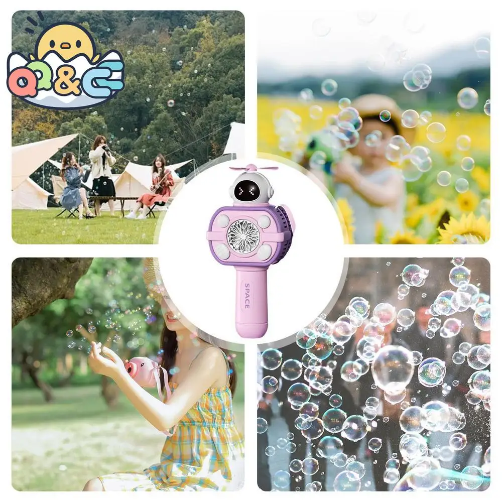 Bubble Machine Rocket Fully Automatic Shape Spaceman Blower With Light Bubble Gun Boys Girls Toys Childrens Day Gift