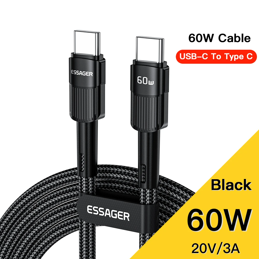 Essager 7A USB Typ C Kabel für Realme Huawei P30 Pro 66W Schnellladekabel USB-C Ladegerät Datenkabel für Samsung Oneplus Poco F3