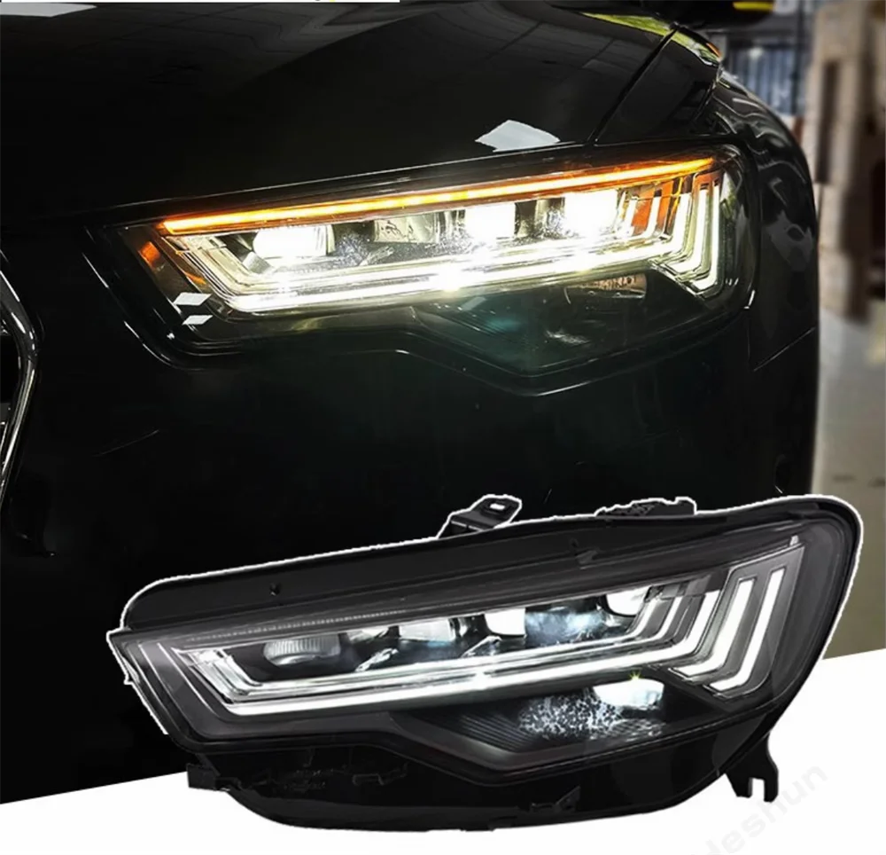 

For Audi A6L S6 C7 V6 2012-2013 2014 2015 2016 2017 2018 Facelift to LED Headlights Assembly Headlamp Start up Animation