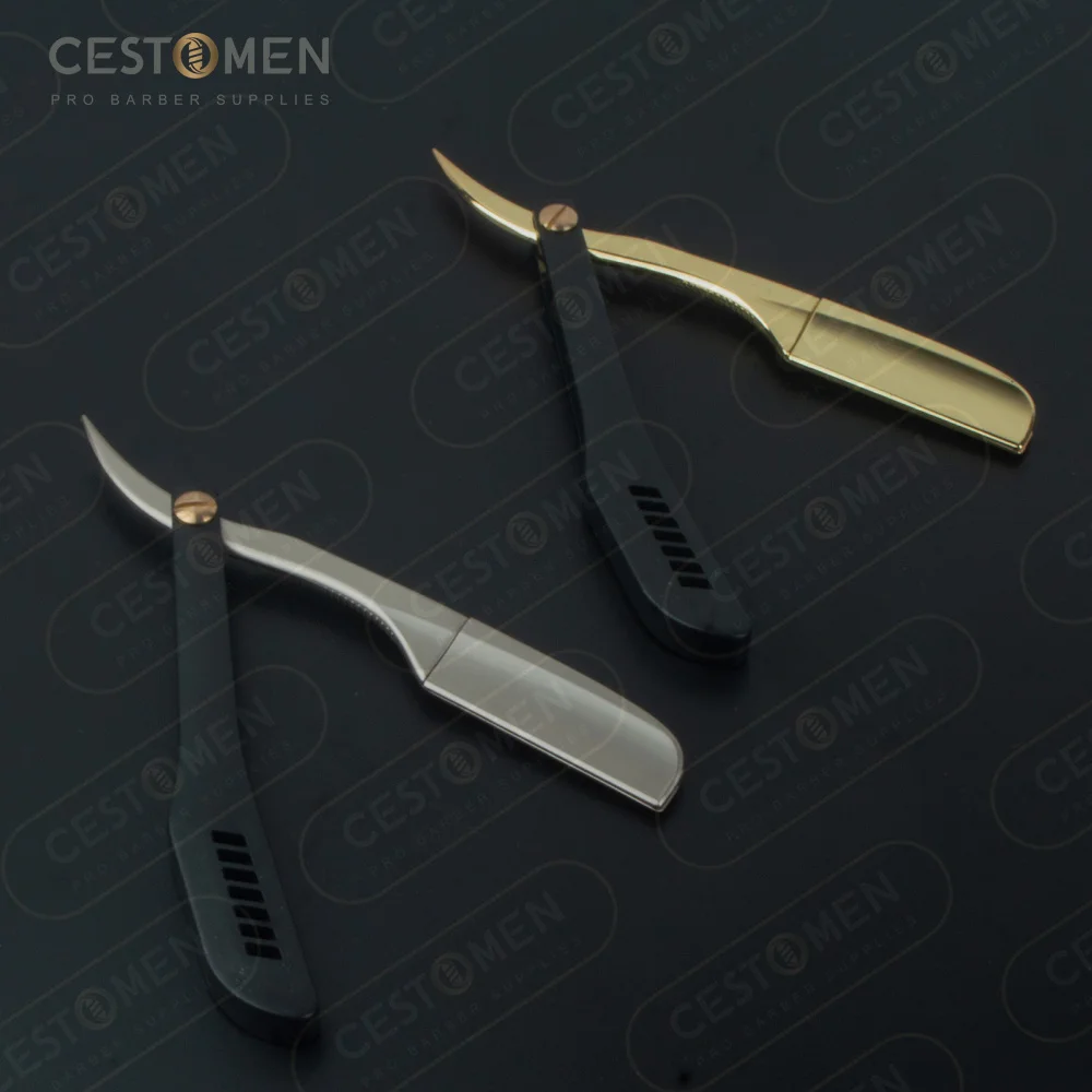 CestoMen Premium Metal Cut Throat Straight Razor Hair Removal Razor Changeable Blade Straight Edge Razor For Haircut