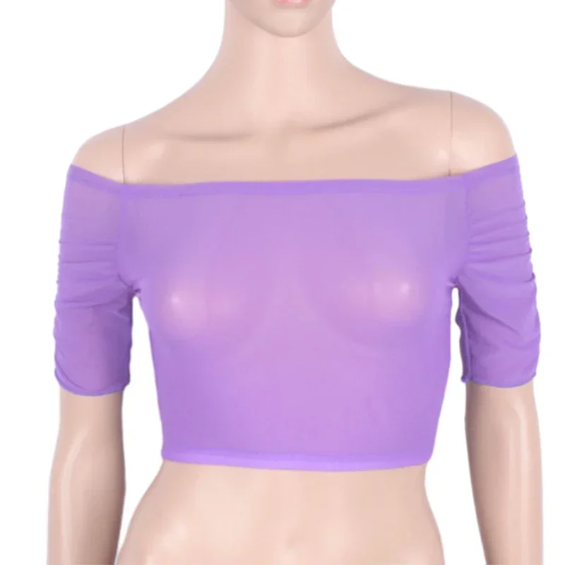 Belly Dance Clothing Women Sexy Top See Through Belly Dance Elastic Top Class Wear Accessories Costumes Carnival Outfit