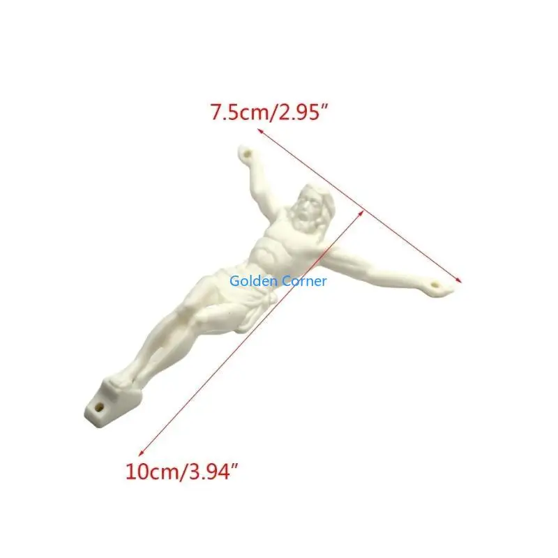 e15d يسوع عبر التمثال القلادة الحلي الفنية الكاثوليكية المسيحية الحلياء الحرفاء لحفلات عيد ميلاد الزفاف الخلفية #6