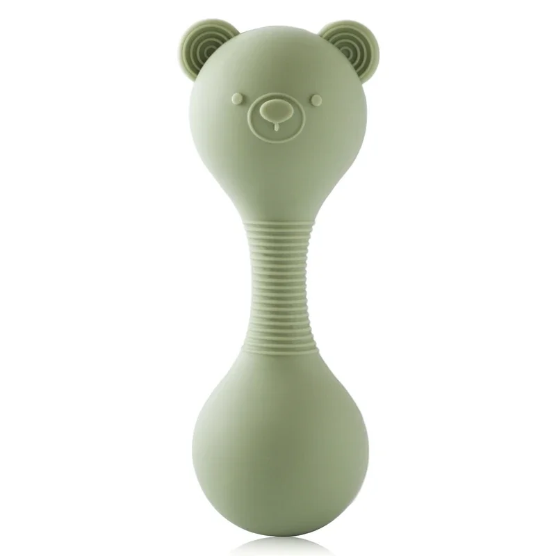 Jouets de marteau de sable en Silicone pour bébé de 0 à 12 mois, anneau de dentition, ours de dessin animé, accessoires en Silicone pour bébés
