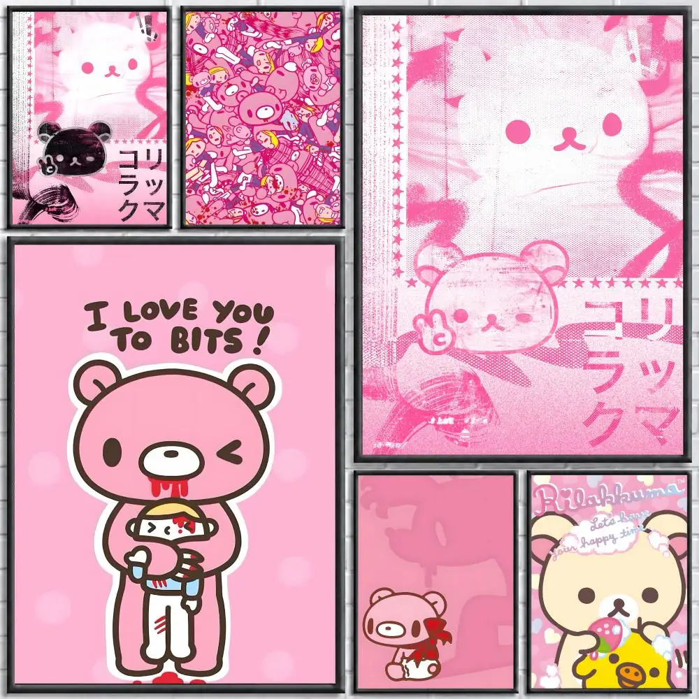 Character Gloomy Bear   Print Wall Art Pictures Canvas Painting Living Room Bedroom Home Decor Poster