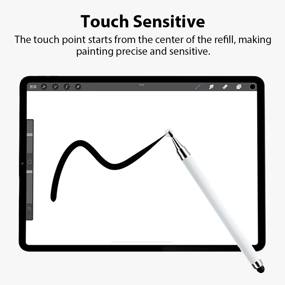 2 In 1 Stylus Pencil For Phone Tablet Touch Pen For Ipad Iphone Xiaomi Redmi Apple Android Cellphone Drawing Screen Pens