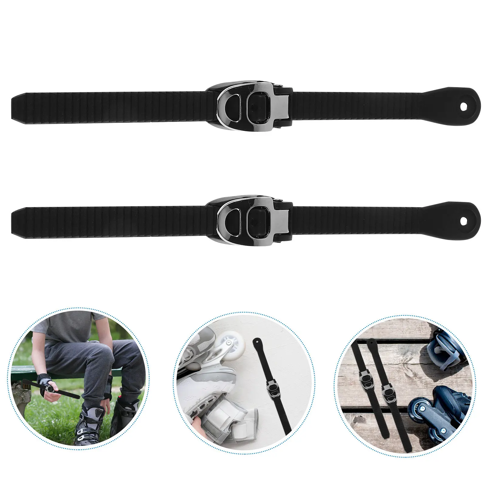 

1Pair Adjustable Buckle Strap 250Mm for Roller Skates Ice Skates Inline Skating Boots Enhanced Stability Support Heart Shape