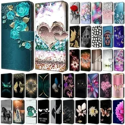 For iPhone 15 Pro Max Case Printed Pattern Wallet Flip Book Cover on for Apple 15 Pro iPhone 15Pro Max 15 Plus Phone Case Fundas