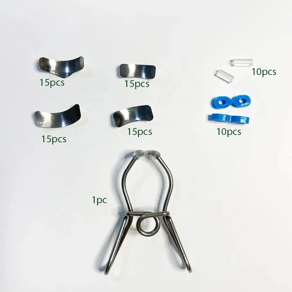 Dentals Matrixs sectionals Saddles Contoureds Metal Matrices Universals Kit with Spring Clip