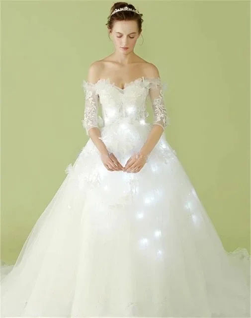 New Design Led Luminous Wedding Dress