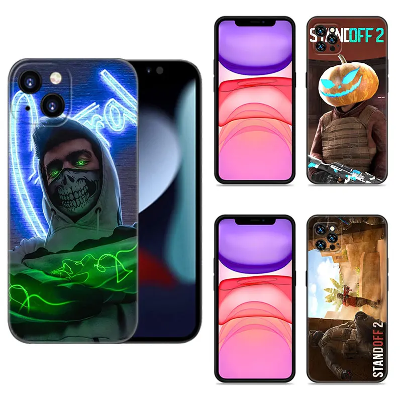 Game Standoff 2 Black Silicone Phone Case For Apple iPhone 12 13 Mini 11 14 15 Pro Max 7 8 Plus X XR XS SE 2020 2022