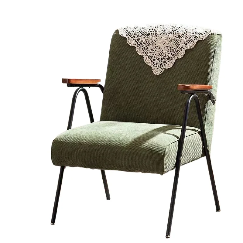 

American single sofa chair Nordic homestay cafe retro living room bedroom balcony leisure chair lazy