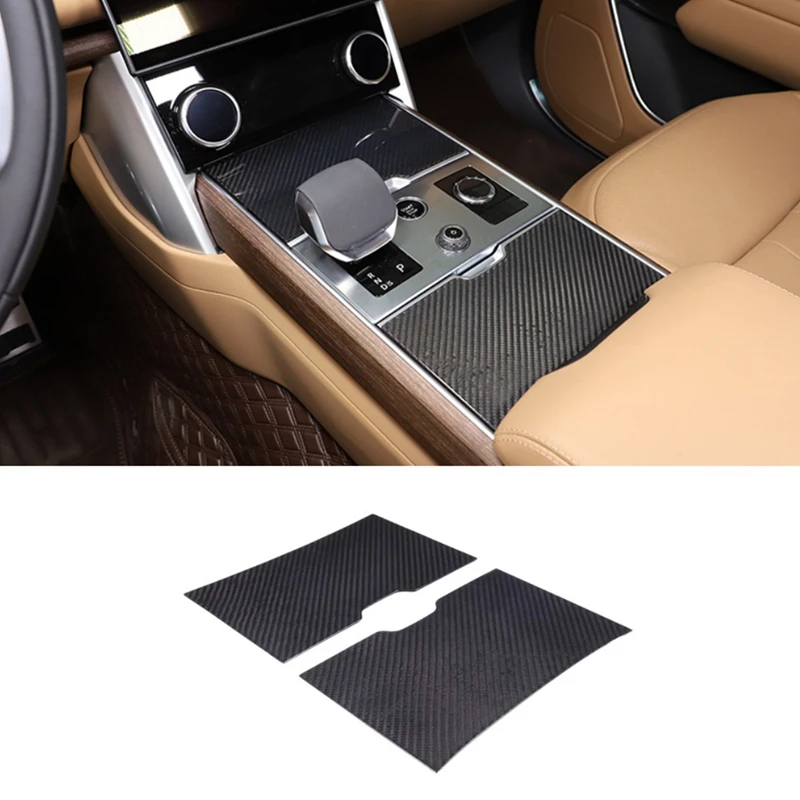 For Range Rover  2023 Dry Carbon Fiber Central Control Water Cup Holder Panel Cover Trim Car Spare Parts Parts