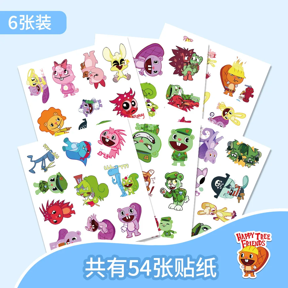 10/30/54 SZTUK Naklejki Graffiti z Postaciami z Kreskówki Happy Tree Friends na Telefon Gitarę Laptop Notebook Walizkę Kubek Wodoodporne Naklejki Zabawki dla Dzieci