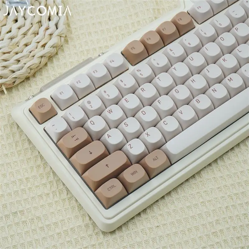 JCM MA Profile PBT Tiramisu Keycaps Alice Layout Dye-Sub Key Caps For Mechanical Gaming Keyboard ABM066 MX Switches Wooting