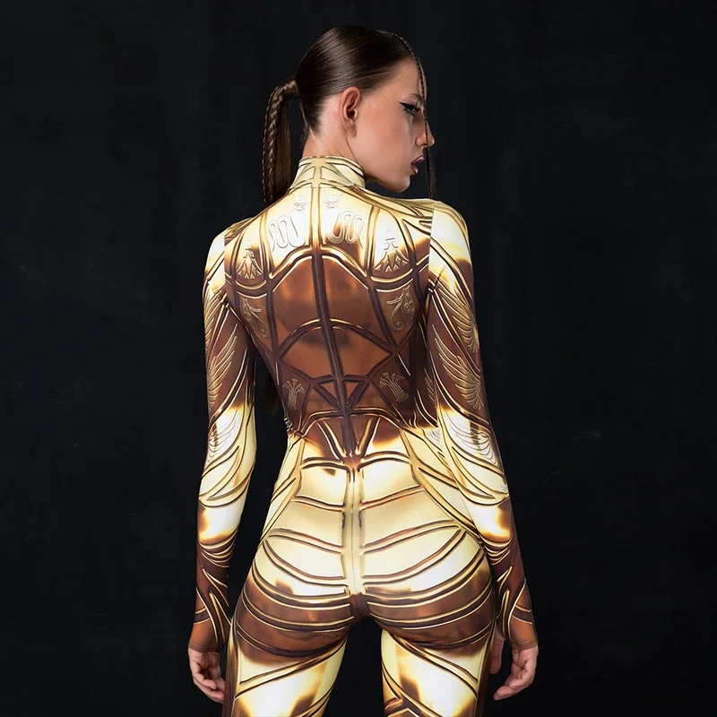 HN8 [You're My Secret] Kobiety Cosplay Steampunk Kostium Zentai Garnitur z długim rękawem Halloween Party Rompers Slim Jumpsuit Catsuit8...Gf