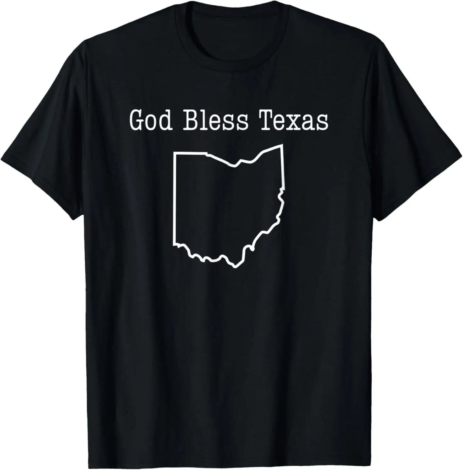 

God Bless Texas Ohio Map Vintage Design for Men Women T-Shirt