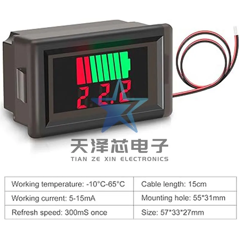 12V-60V 72V Elektro fahrzeug Batterie Batterie Meter Anzeige DC Digital anzeige Lithium Batterie Auto Voltmeter