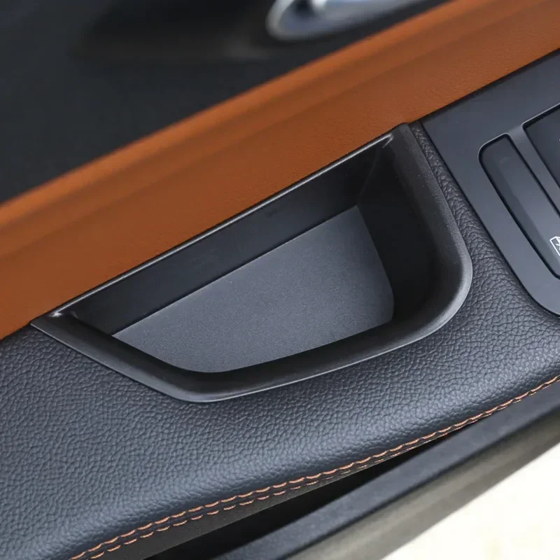 

For Alfa Romeo Giulia 2017-2020 ABS Black Car Front Door Storage Box Tray Mobile Phone Storage Box Interior Car Accessories