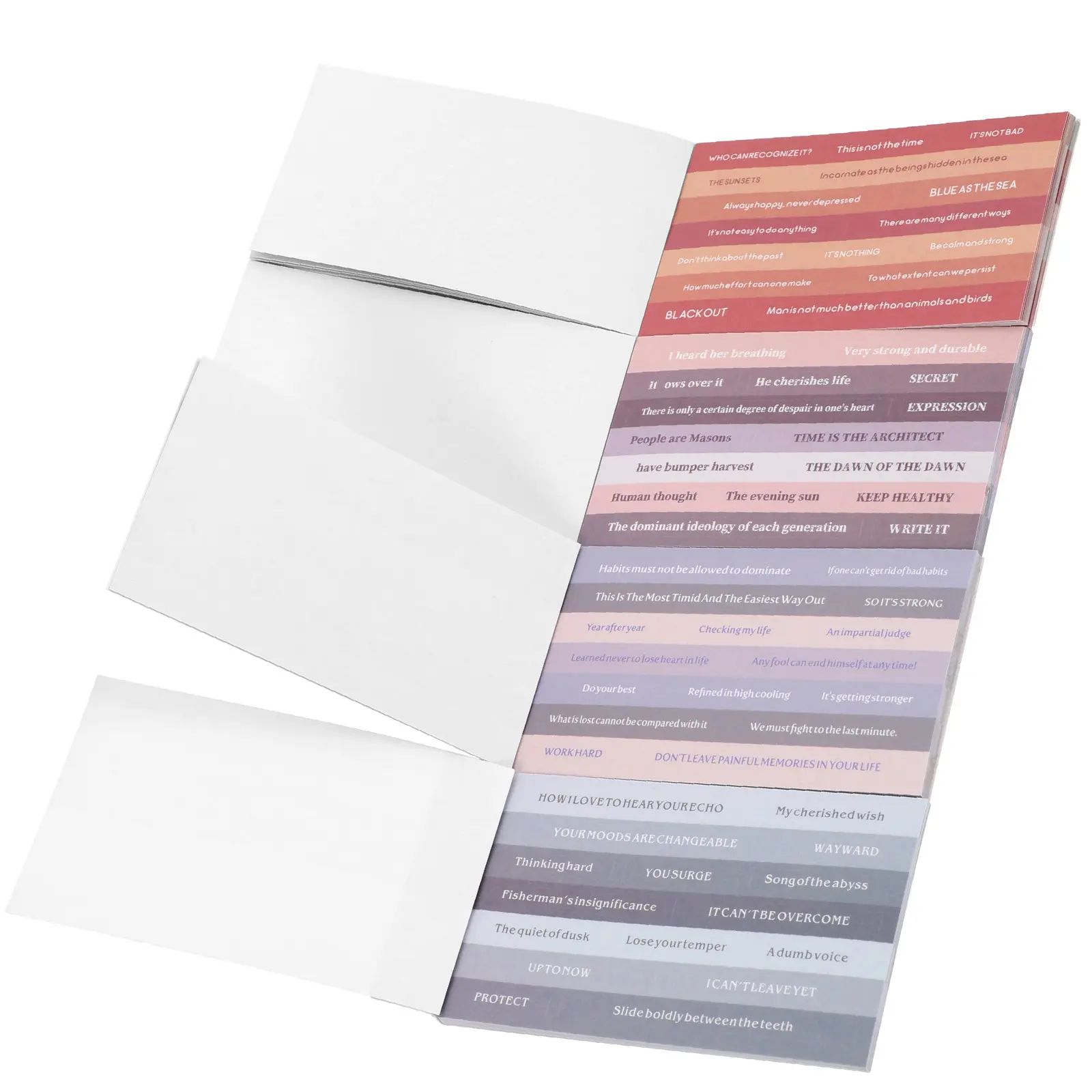 

Decorative Stickers Inspirational English Words Premium Paper Material Easy Peel Stick No Residue for Students Notebook