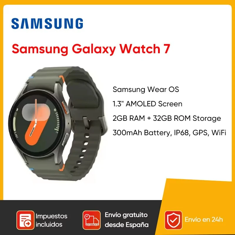 Smartwatch Samsung Galaxy Watch 7, Bluetooth 5.3, 40mm, 44mm, 1.3, écran Super AMOLED, moniteur de