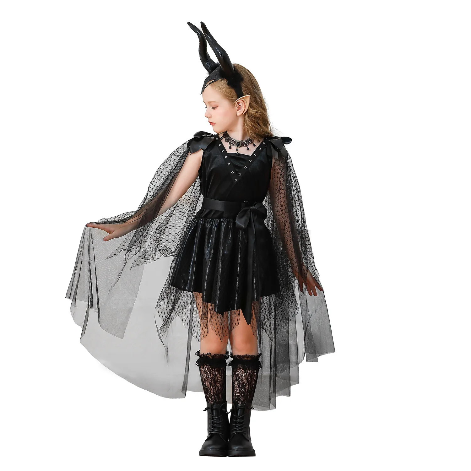 

Костюм ведьмы на Хэллоуин Доктор Детский сценический наряд Леди Дьявол Одежда для девочек Традиционный китайский праздник...