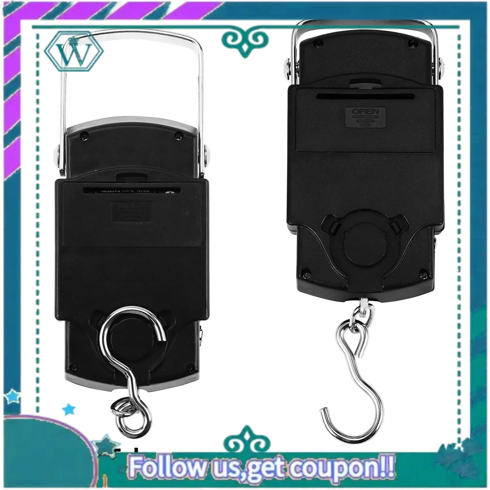 

Upgraded 50Kg X 0.01Kg Electronic Digital Handing Mini Pocket Scale 10G Portable Luggage Travel Fishing Scale Kitchen Hook Balan