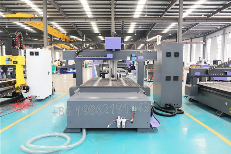 CNC Madeira Router máquina com 4 Eixo Rotary Spindle, Automatic Tool Changer