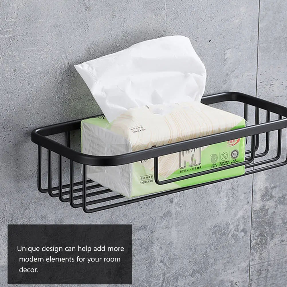 

No Punching Tissue Box Suction Cup Toilet Paper Towel Holder Sturdy Aluminum Bathroom Roll Storage Rack Home Decor