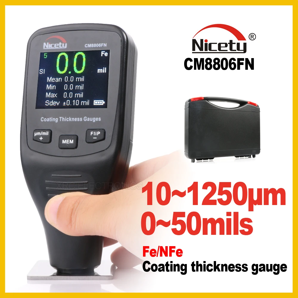 Nicety Digital Thickness Gauge Width Measuring Instruments Thickness Gauges Paint Film Coating  Tester Thickness gauge