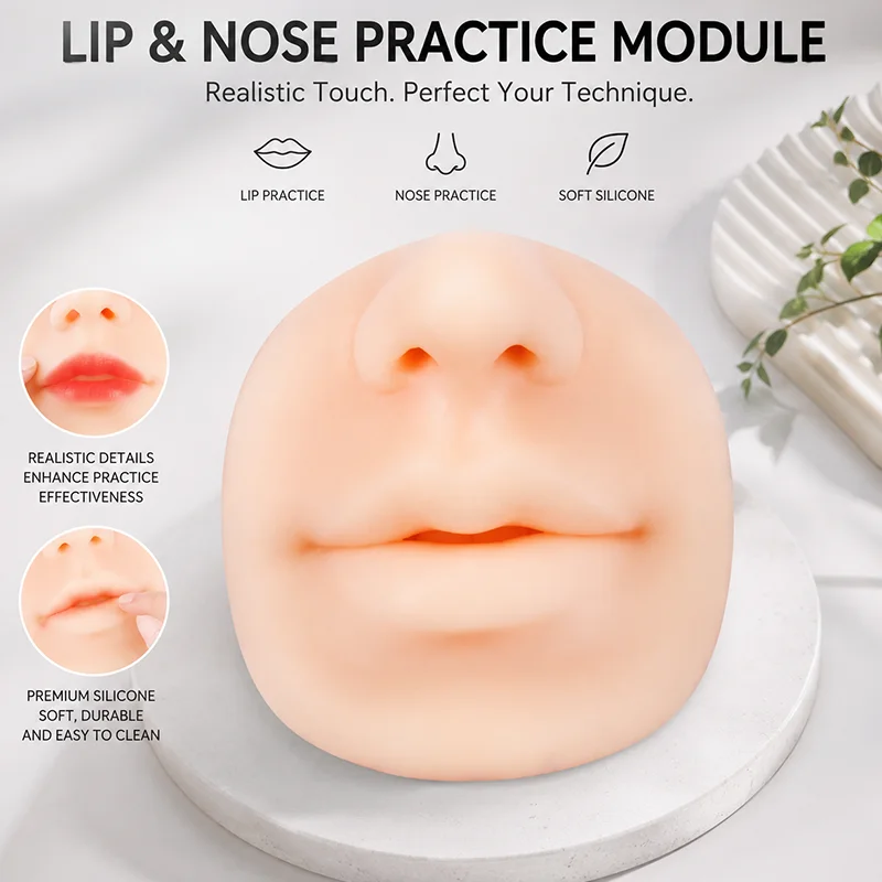Reusable 5D Practice Silicone Skin Lips For Permanent Makeup Tattoo Human Lips Elasticity Microblading PMU Beginer Training Tool