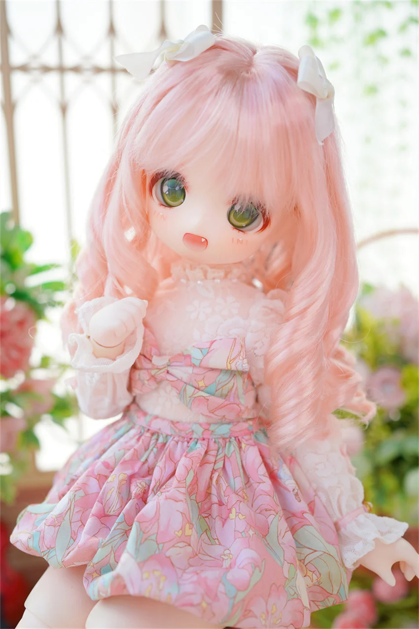 BJD/SD/DD wig 1/3,1/4Doll wig Milk silk bow Curls hair (no dolls)