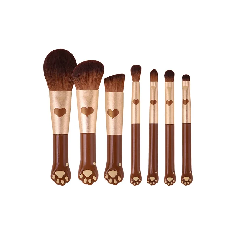 

Flower Know Cat's Paw Brush Foundation Repair Eye Shadow Suit Makeup Brush Set Portable