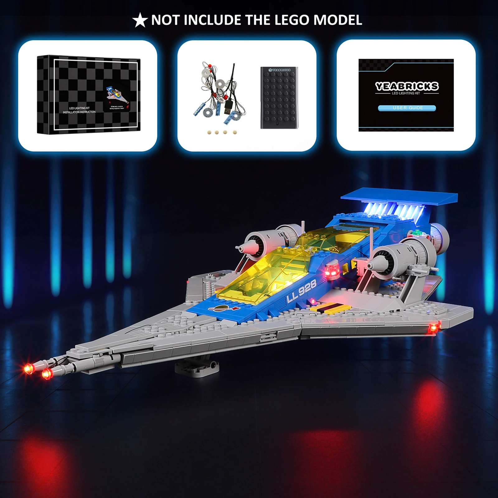 Lightaling Led Light Kit per 10497 Galaxy Explorer Building Blocks Set (non includere il modello) giocattoli in mattoni per bambini