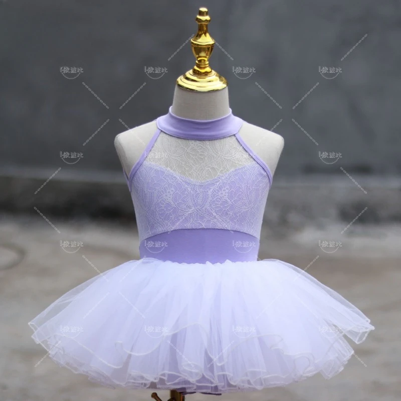 Roupa de Dança Infantil, Roupa de Treino de Meninas, Sem Mangas, Vestido Latino, Saia Princesa, China, Verão