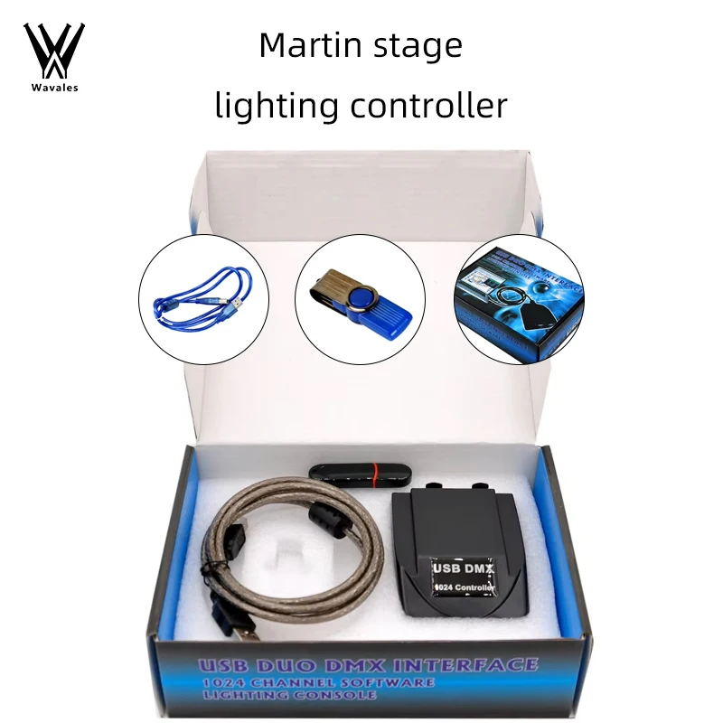 Orignal Martin Light Jockey USB 2.95 DMX Interface 1024 Channel Software USB DMX PC 3D Stage Lighting Controller WIN7 WIN10