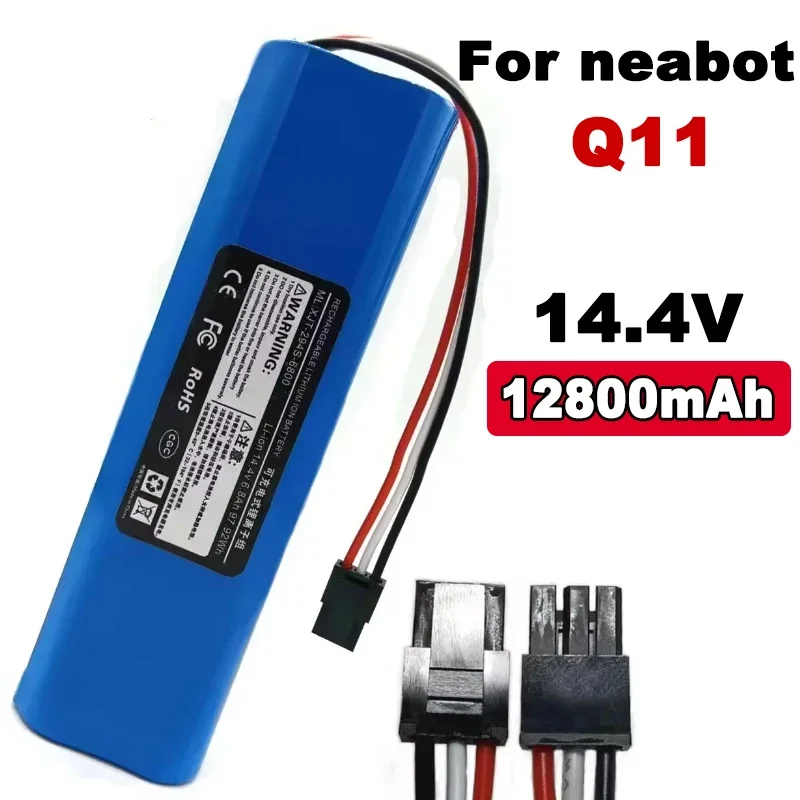 2024 New 14.4V 12800mAh Original Rechargeable Li-ion Battery for Neabot Robotic Vacuum Cleaner Q11 Replace Accessories