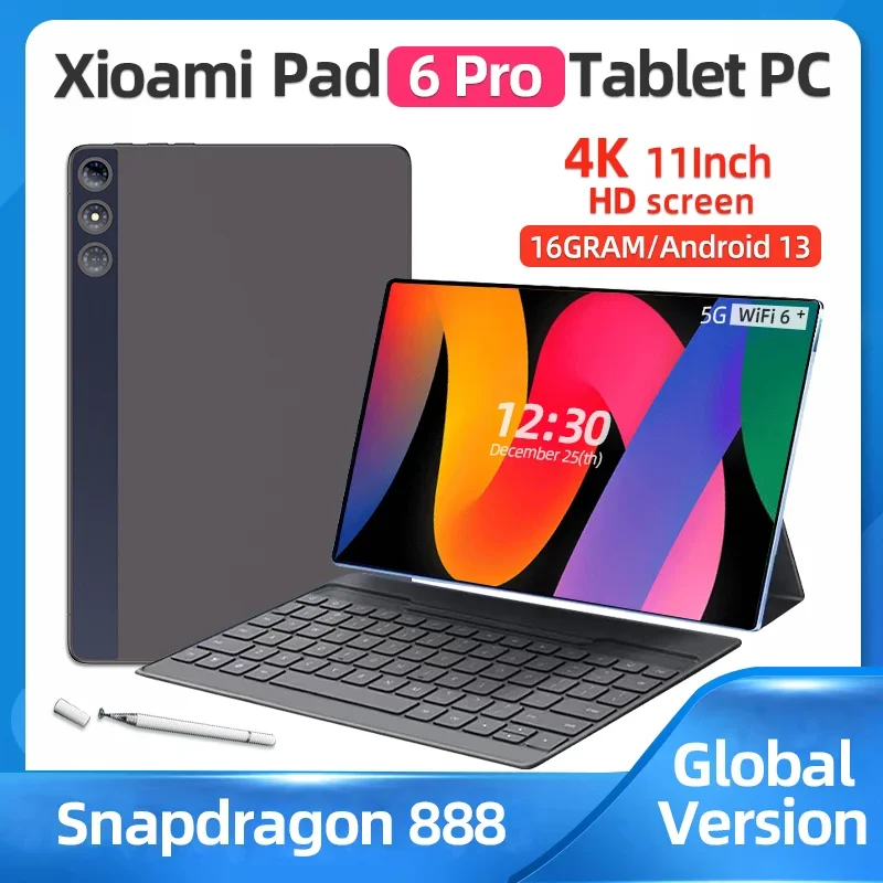 Tableta Android 2024 Original, Snapdragon 13,0, 16GB + 888 GB, 5G, Tarjeta SIM Dual, WIFI, HD, 4K, Mi Tab, nueva versión Global, 1024