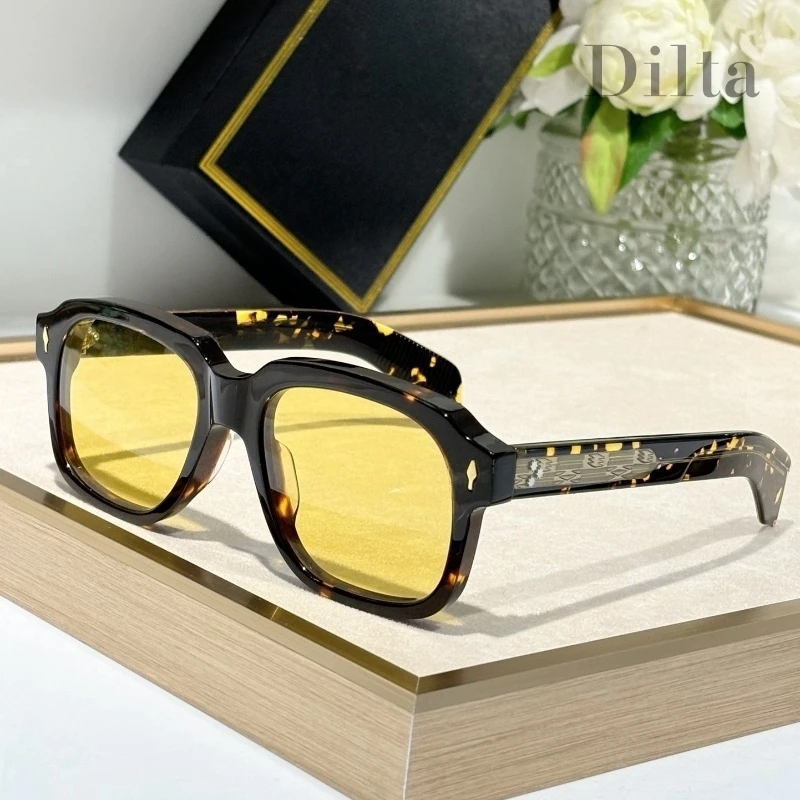 JMM Luxury Brand Square UNION Trends Male Female Sunglasses  Acetate Retro 선글라스 Retro Vintage Sunglasses men