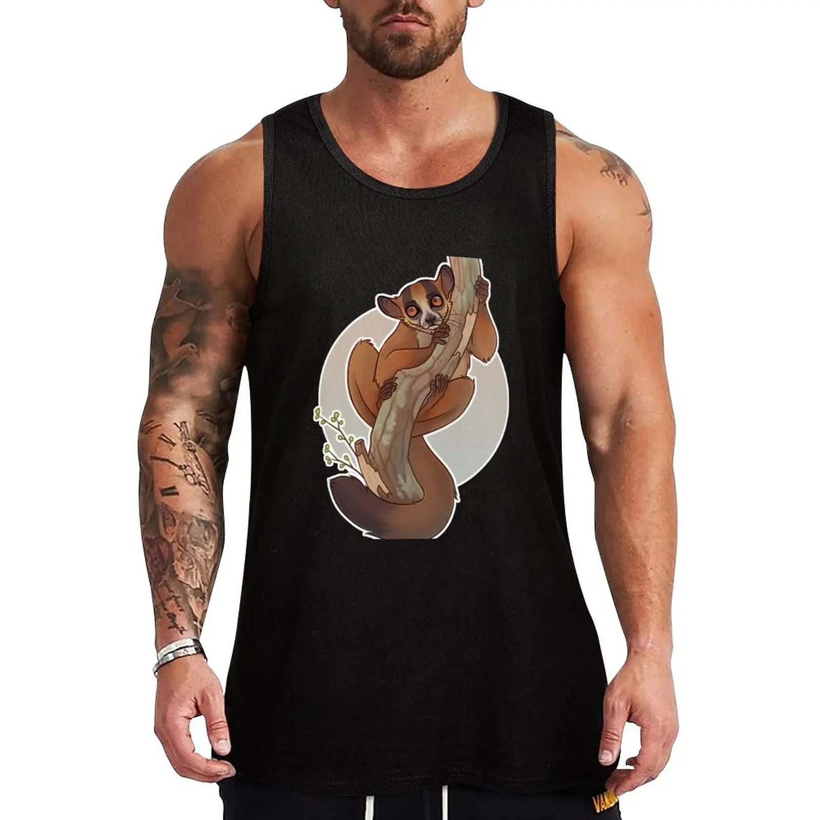 

Fork-marked Lemur Tank Top sleeveless anime clothes gym clothes men