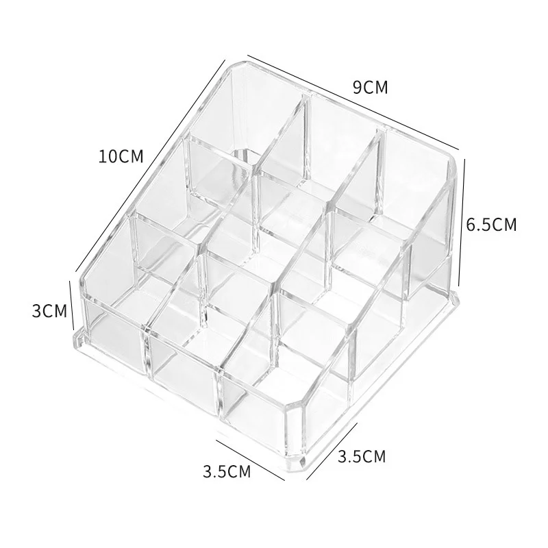 9/24/36/40 Grid Lipstick Acrylic Makeup Organizer Storage Box Lipstick Nail Polish Display Stand Holder Cosmetic Organizer Box