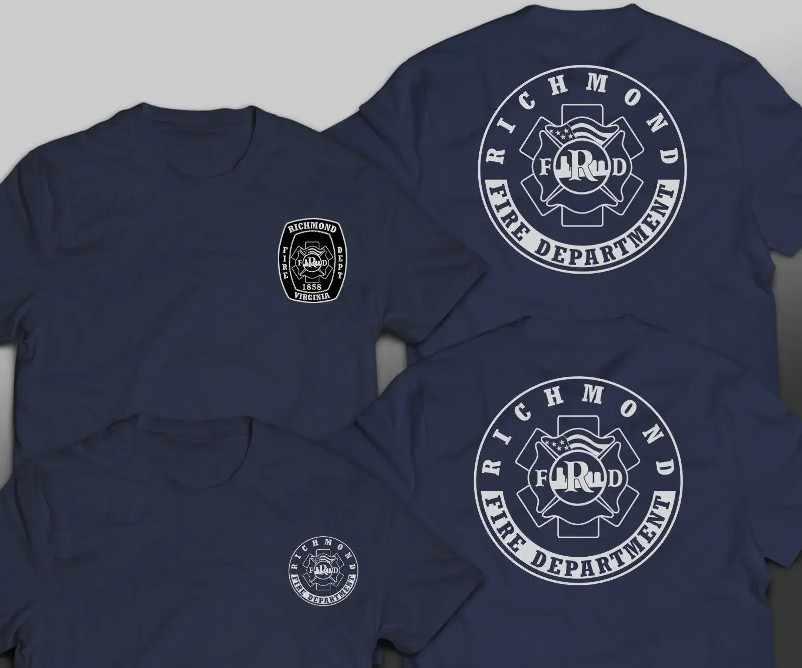 

Футболка пожарного-спасателя Государственного пожарного общества штата Вирджиния, Ричмонд. Летняя хлопковая мужская футболка с круглым вырезом и короткими рукавами, новинка, размеры S-3XL