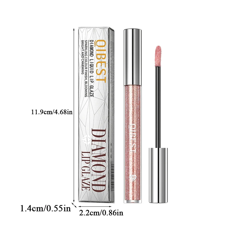 6 Colors Metallic Glitter Diamond Liquid Lipstick Waterproof Long Lasting Pearl Shiny Lip Gloss Charming Women Lip Makeup