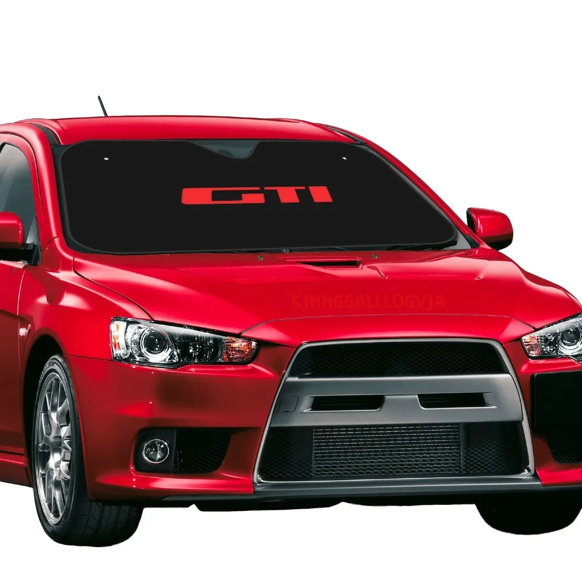 GTI Car Reflective Sun Blocker Fits Small Sedans, Mini SUVs Standard Sunshade Car Accessories