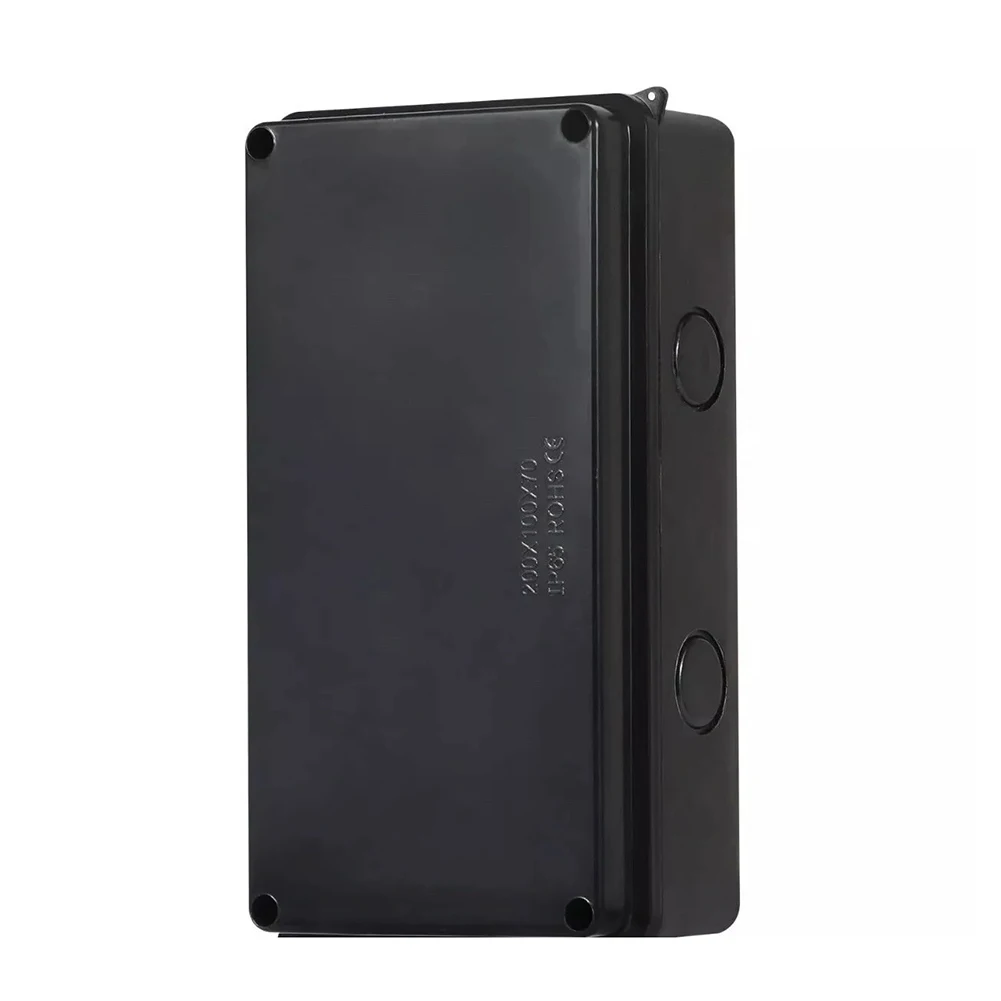 IP65 Waterproof Junction Box ABS Electrical Box Outdoor Cable Connector External Electrical Junction Box Black 150x110x70mm