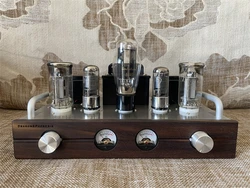 Spartan F1 Bluetooth Tube Amplifier DIY Kit FU50 Stainless Steel Housing with Level Display 8W+8W High Power Output Power Supply