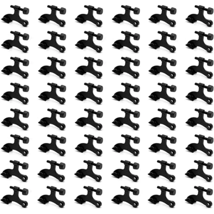 

48Pack Hinge Pin Black Door Stopper, Adjustable Heavy Duty Hinge Pin Door Stop with Black Rubber Bumper Tips