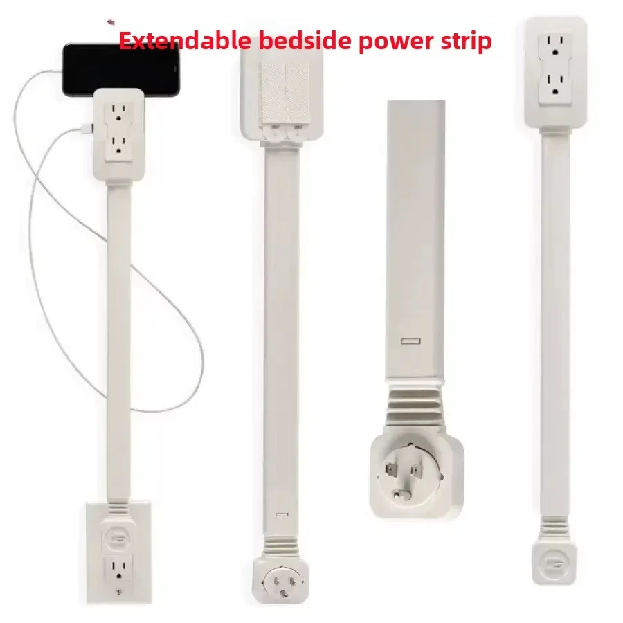 Space-Saving Flat Plug Power Strip with Rotatable Outlets for Sofa Back/Nightstand/Desk No More Cluttered Wires