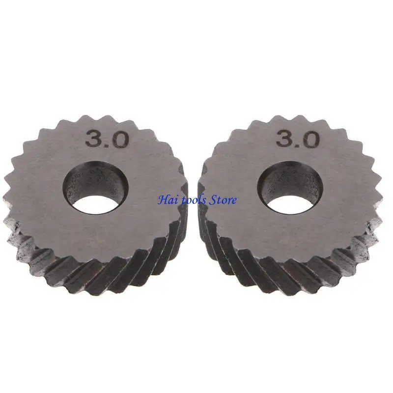 X37E 2pcs Diagonal Linear Knurl Knurling Knurler Tool 1.0/1.2/1.8/3.0mm