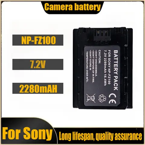 Akumulator NP-FZ100 jest kompatybilny z Sony Micro-single A7R3 A7M3 A9M2 A6600 FX30 A7M4 z pełnym dekodowaniem.