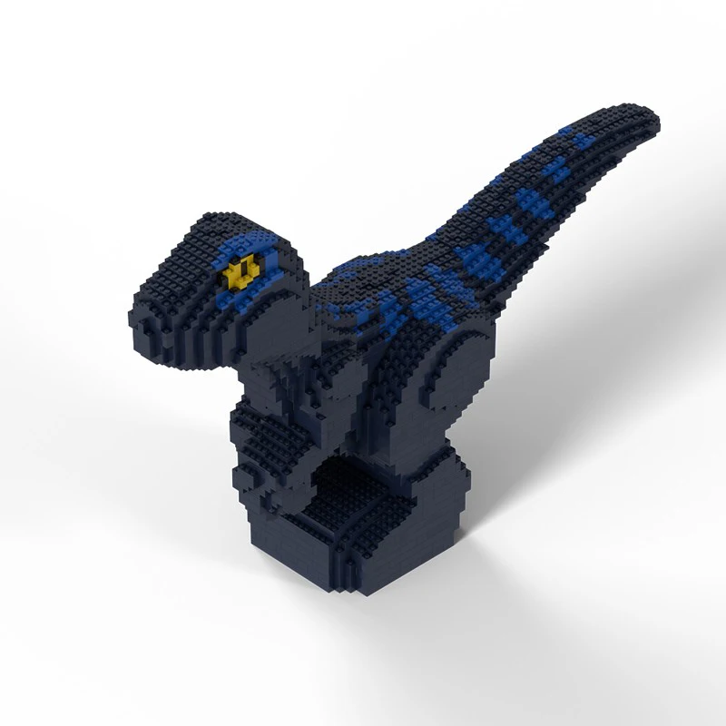 

4561 шт. MOC синий велоцираптор доисторический хищник DIY модель строительные блоки игрушки на день рождения подарок